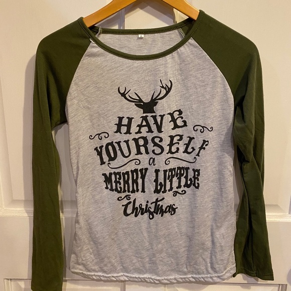 "Have Yourself a Merry Little Christmas" Raglan shirt - Picture 1 of 5